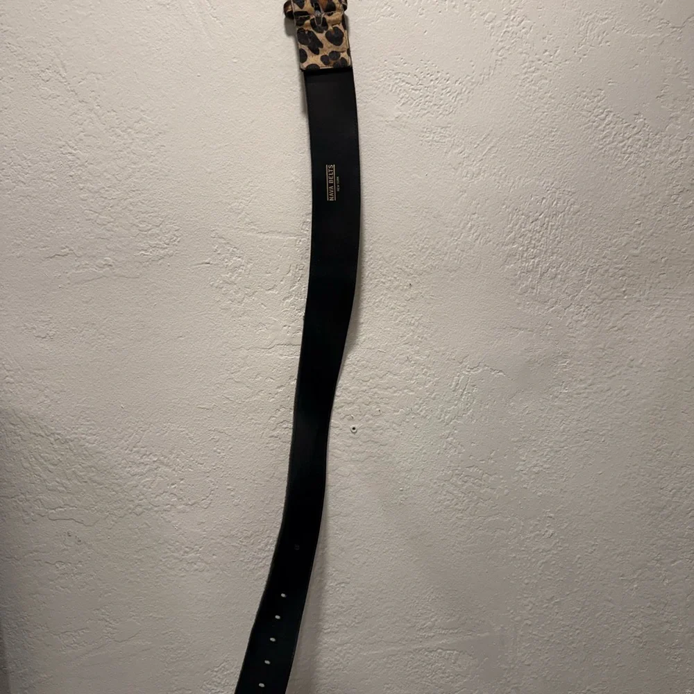 Nava/New York Leopard‎ Belt/Brass Buckle
